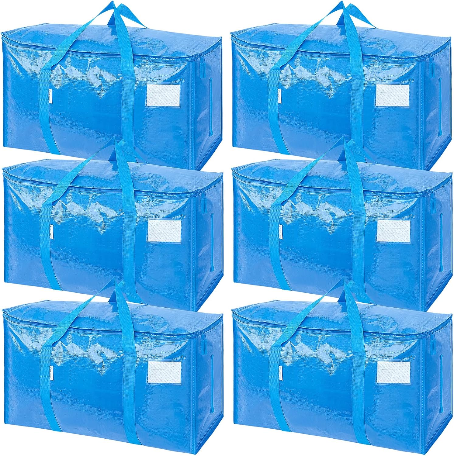 Extra-Large Heavy-Duty Moving and Storage Bags, 6 Pack