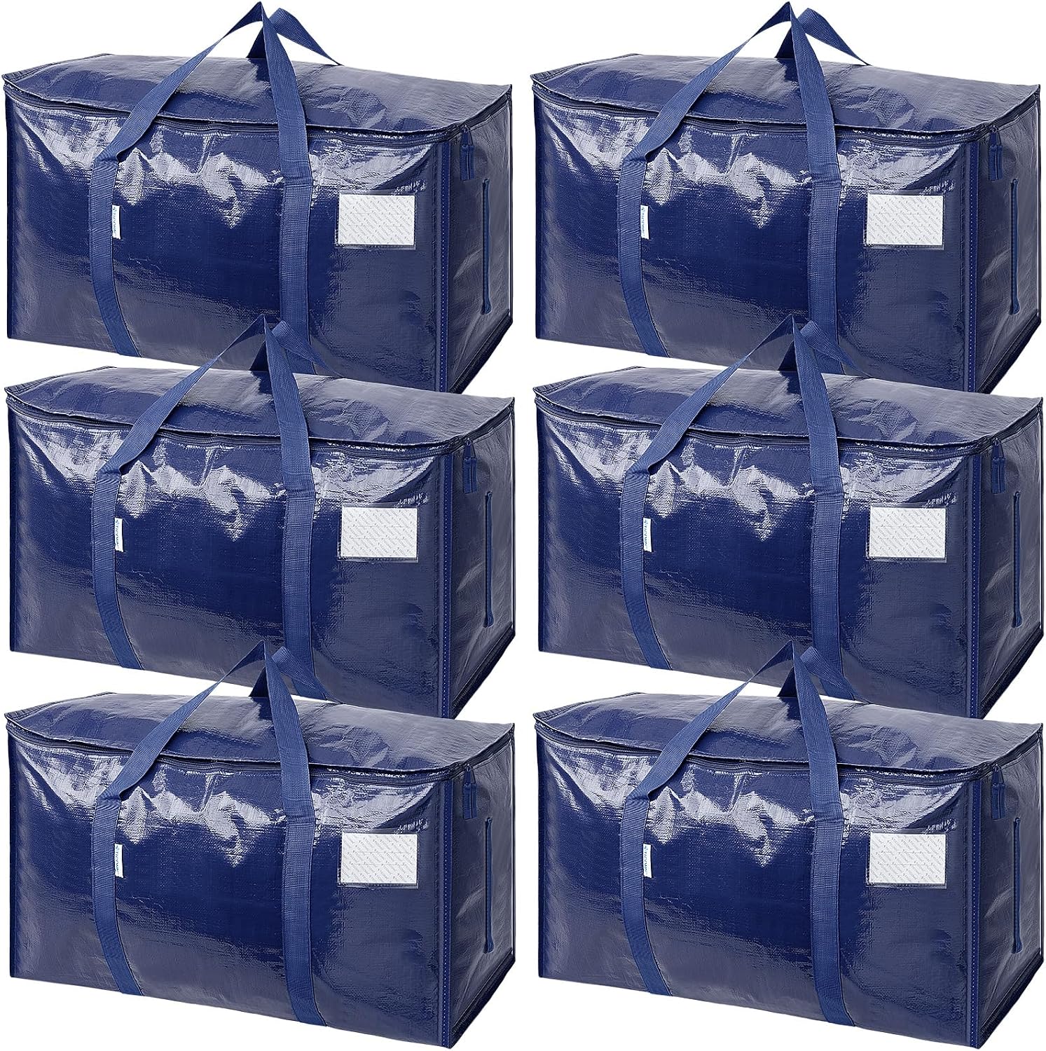 Extra-Large Heavy-Duty Moving and Storage Bags, 6 Pack