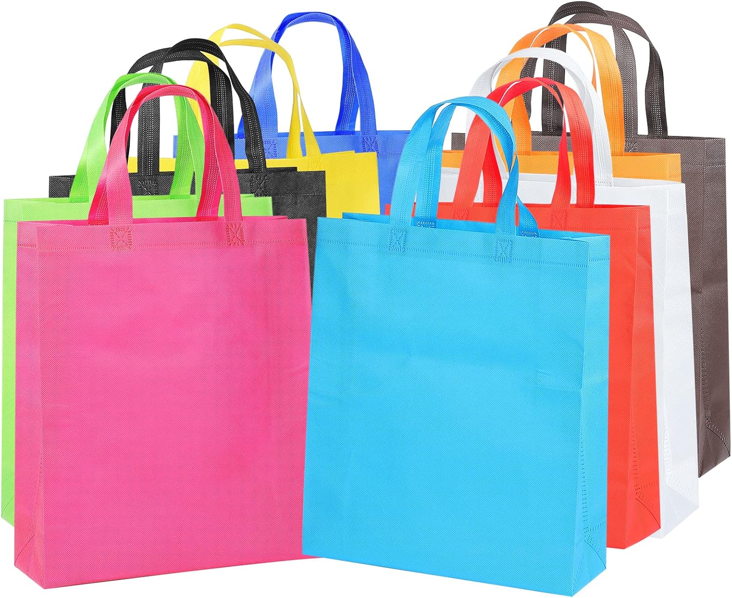Non-Woven Gift Totes in 12 Colours, 36 Pack, 13 Inch