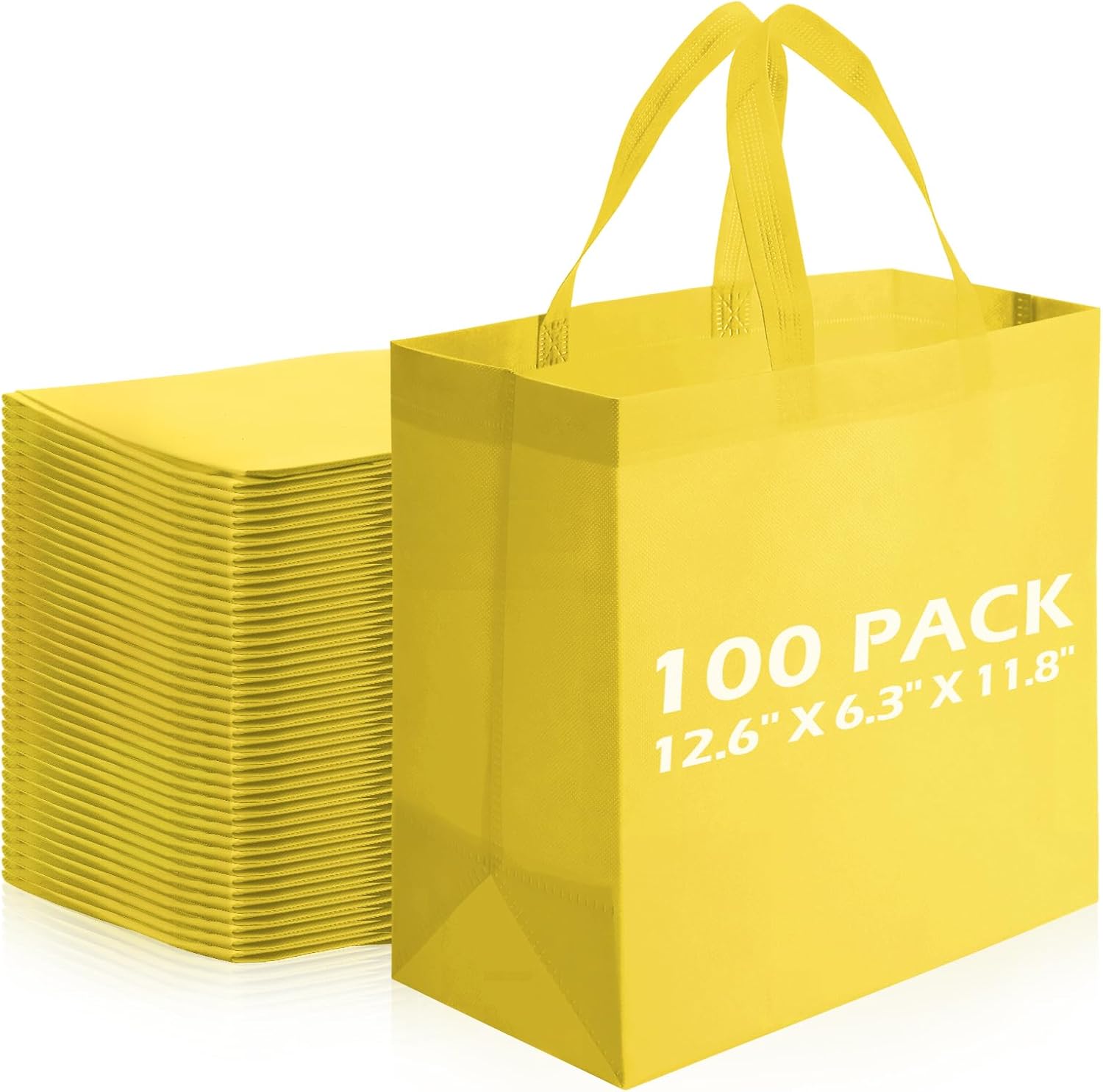 Non-Woven Shopping Totes in Brown, 100 Pieces