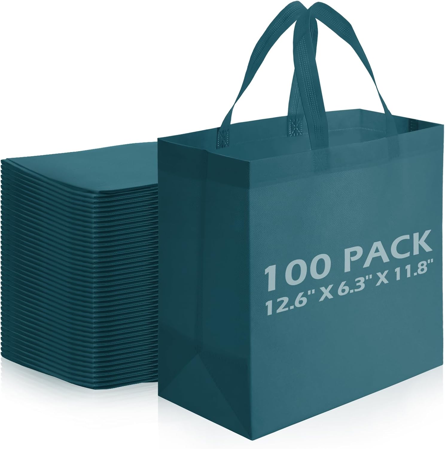 Non-Woven Shopping Totes in Brown, 100 Pieces