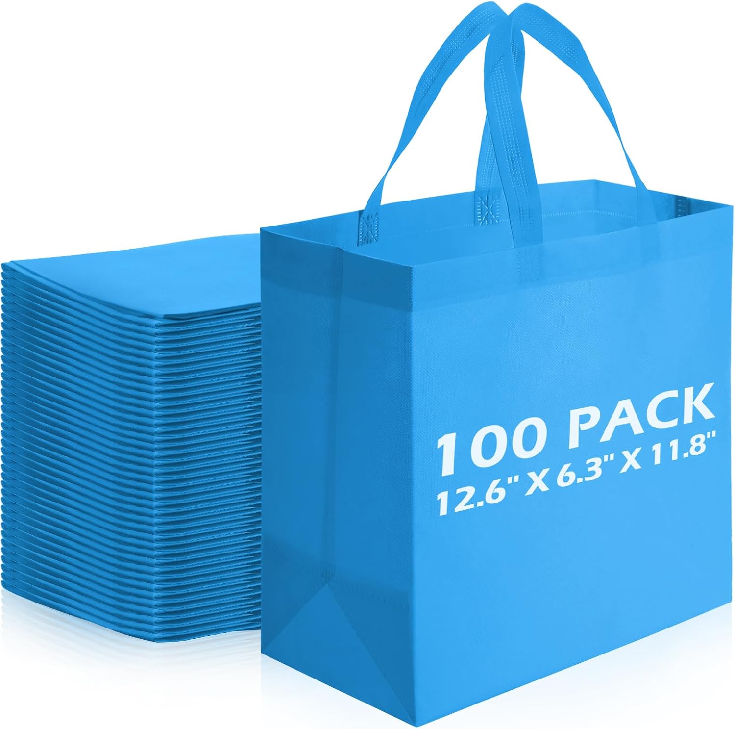 Non-Woven Shopping Totes in Brown, 100 Pieces