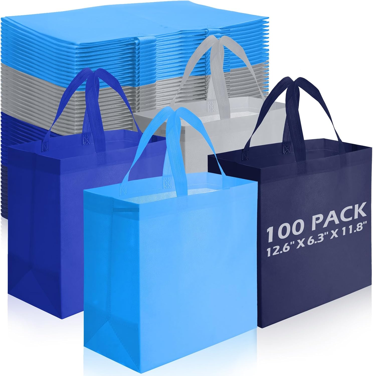 Non-Woven Shopping Totes in Brown, 100 Pieces