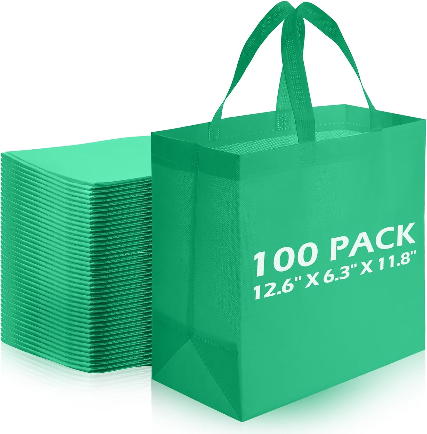 Non-Woven Shopping Totes in Brown, 100 Pieces