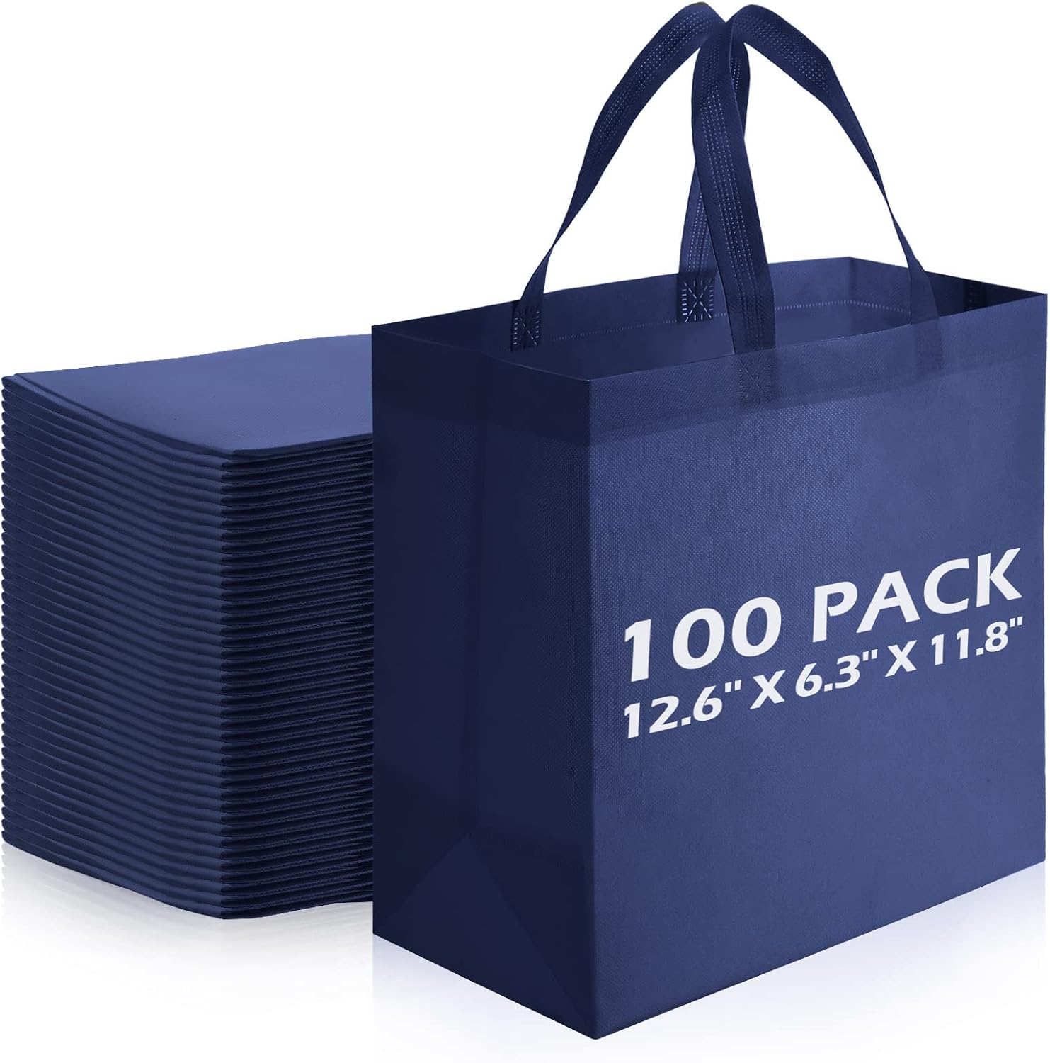 Non-Woven Shopping Totes in Brown, 100 Pieces
