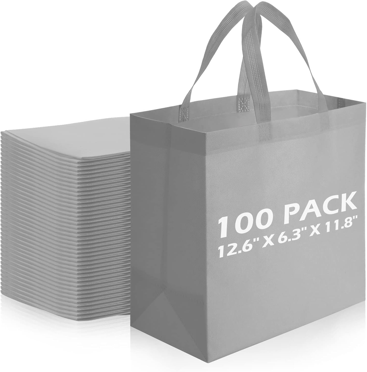 Non-Woven Shopping Totes in Brown, 100 Pieces