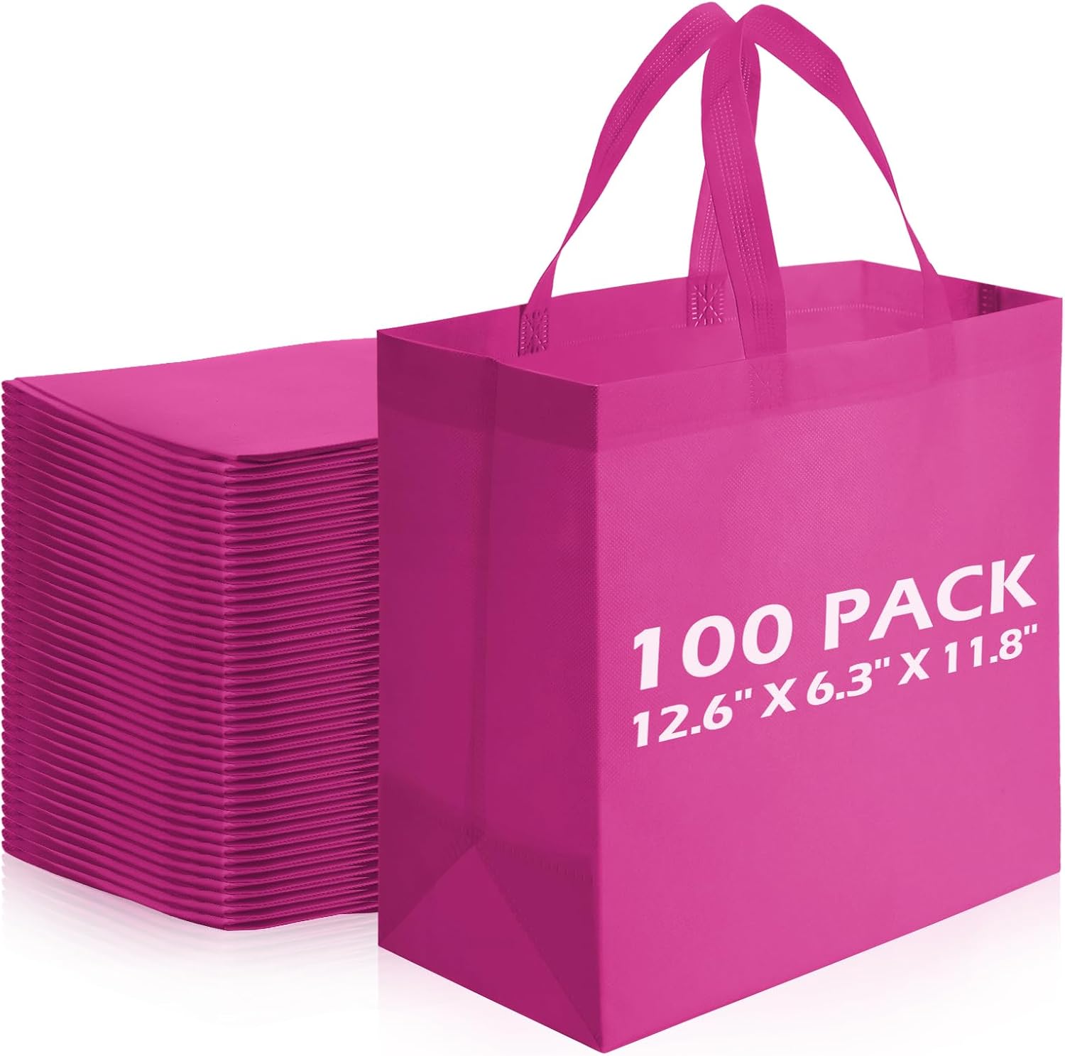 Non-Woven Shopping Totes in Navy Blue, 100 Pieces