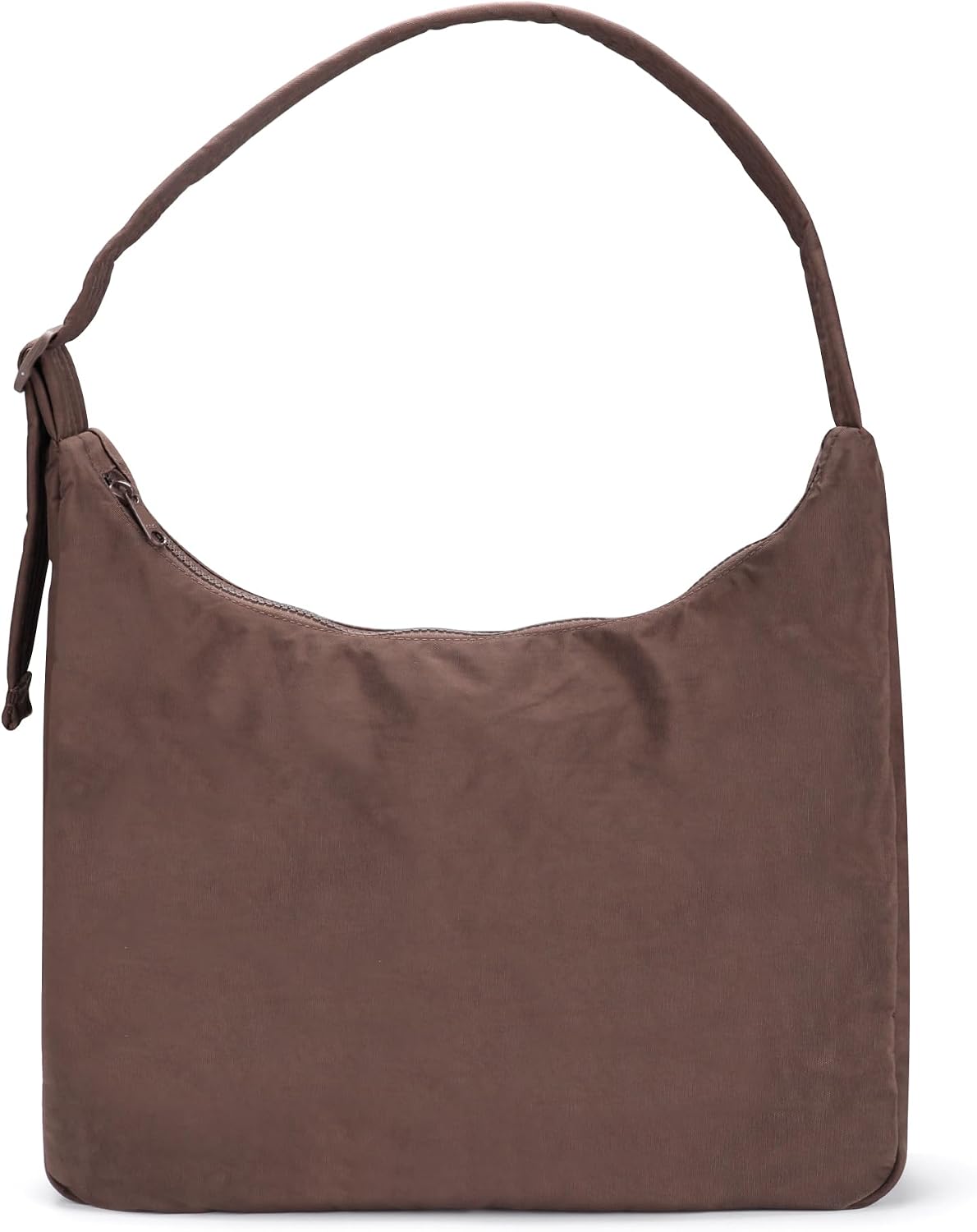 Quilted Nylon Shoulder Bag with Interior Zip Pocket