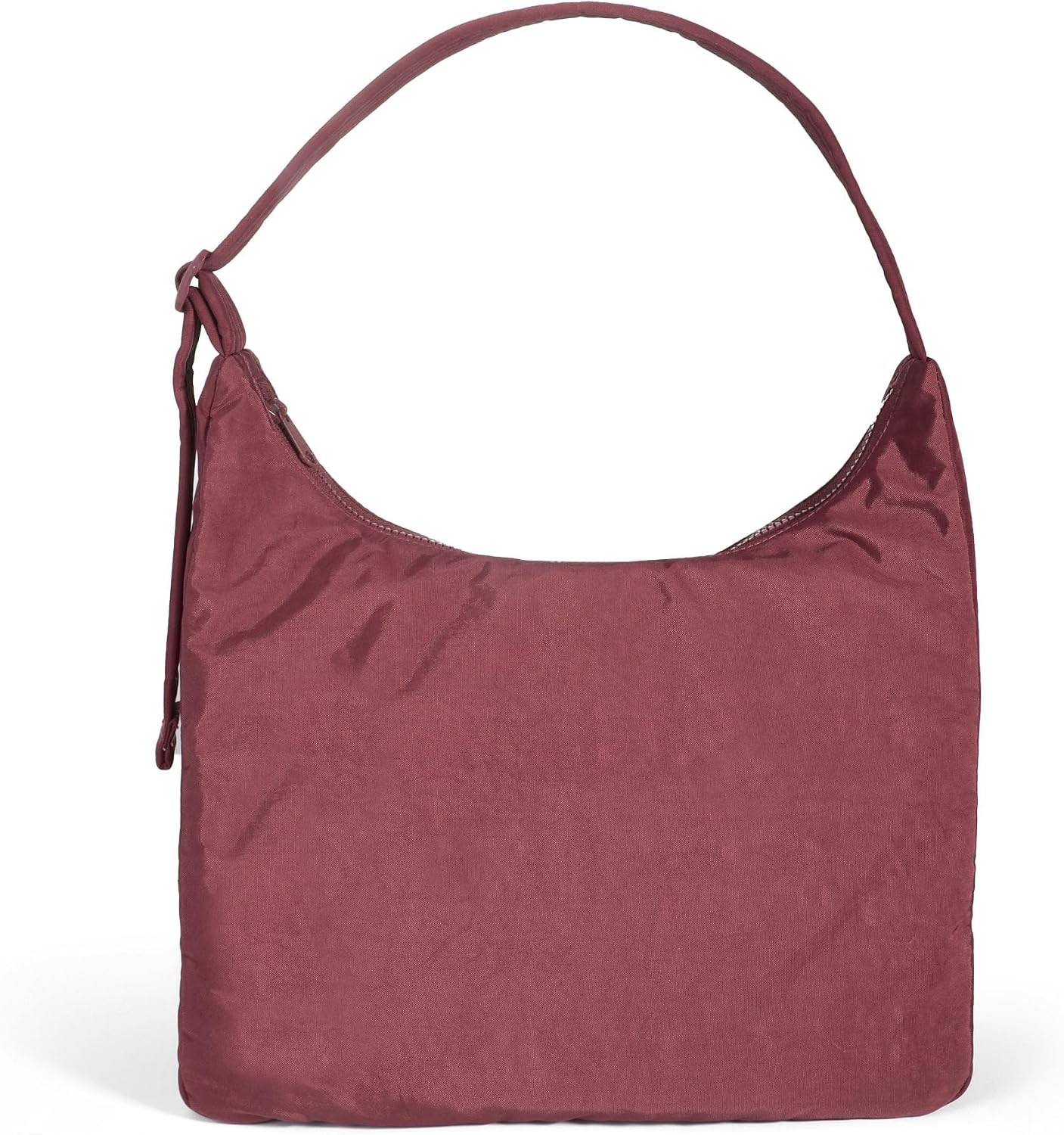 Quilted Nylon Shoulder Bag with Interior Zip Pocket