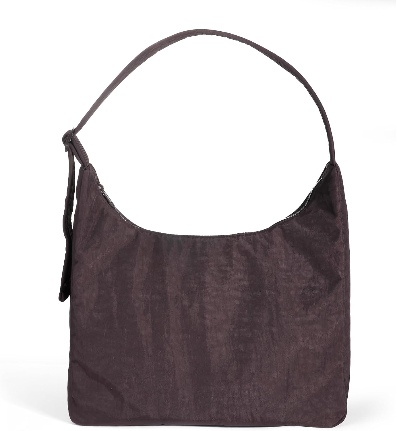 Quilted Nylon Shoulder Bag with Interior Zip Pocket