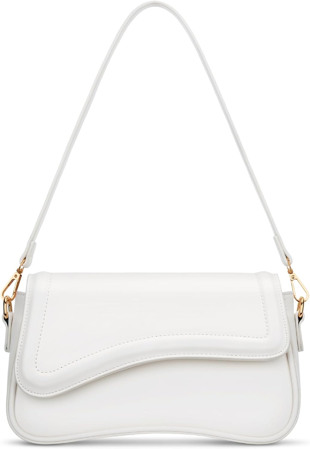 Small Hobo Shoulder Bag with Detachable Straps and Zip Closure