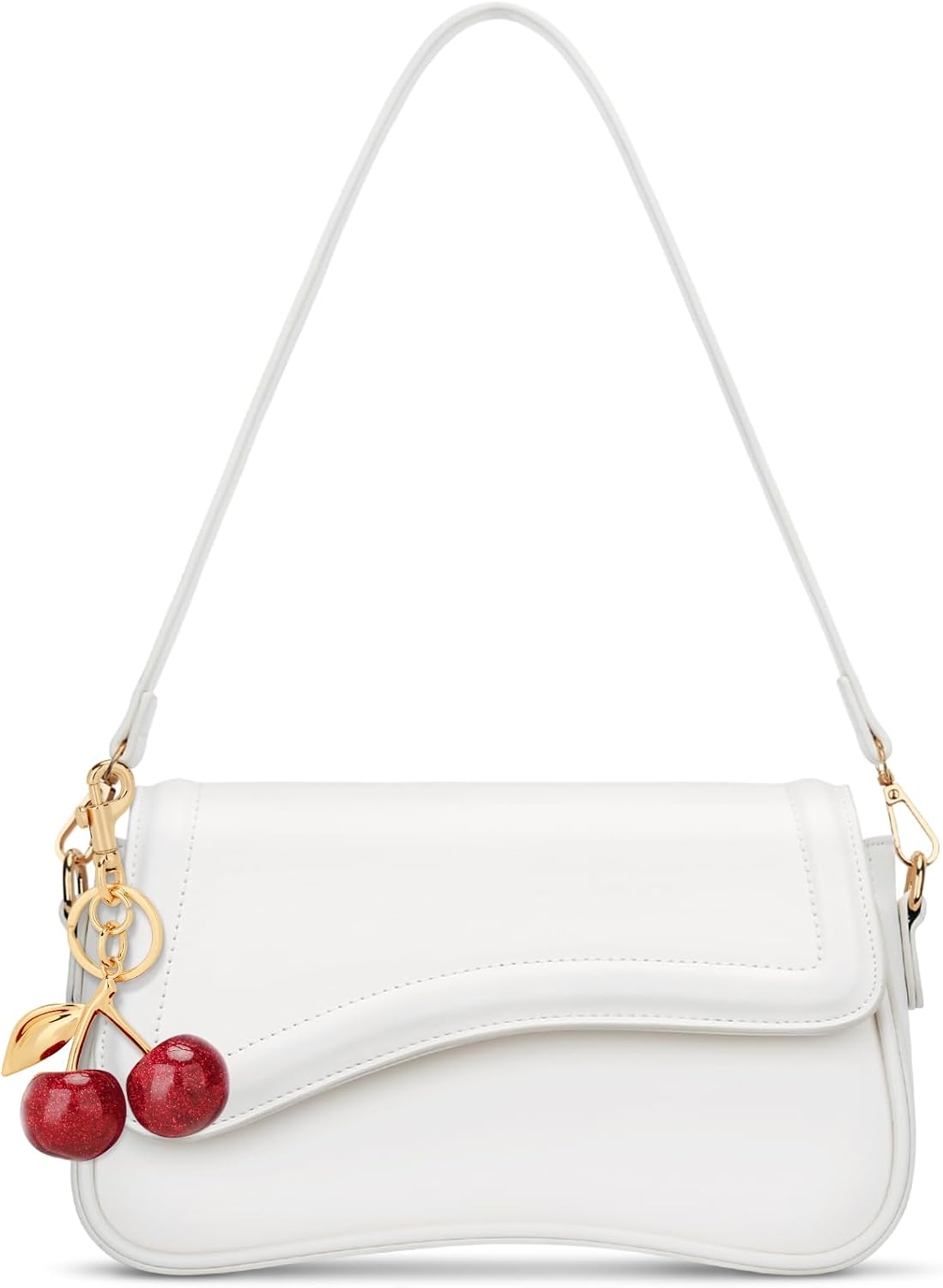 Small Hobo Shoulder Bag with Detachable Straps and Zip Closure