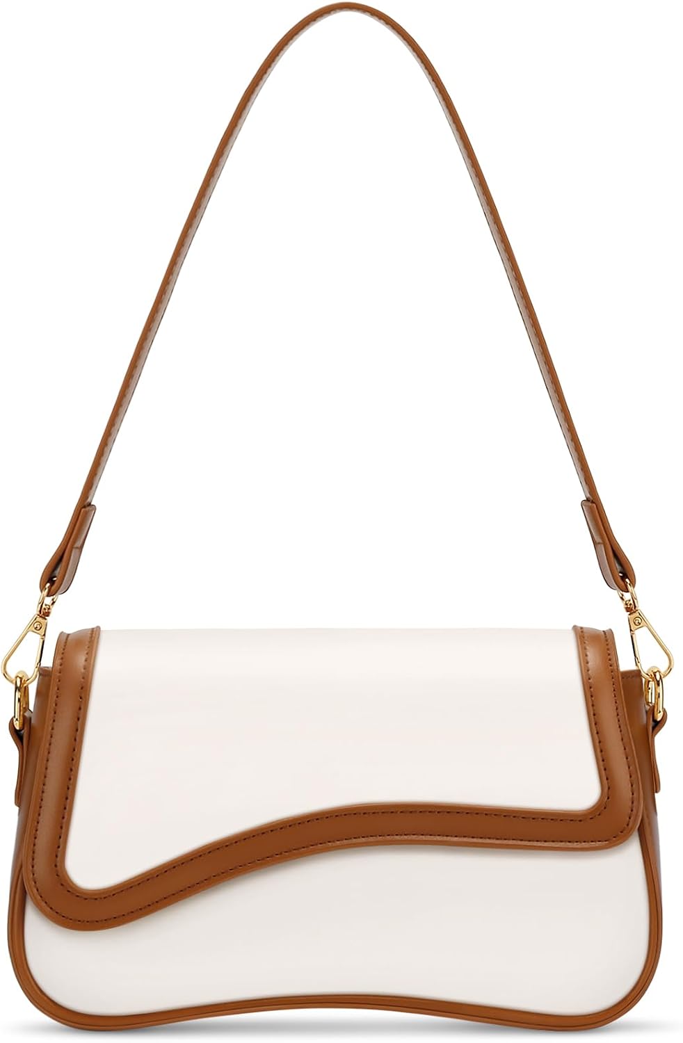 Small Hobo Shoulder Bag with Detachable Straps and Zip Closure