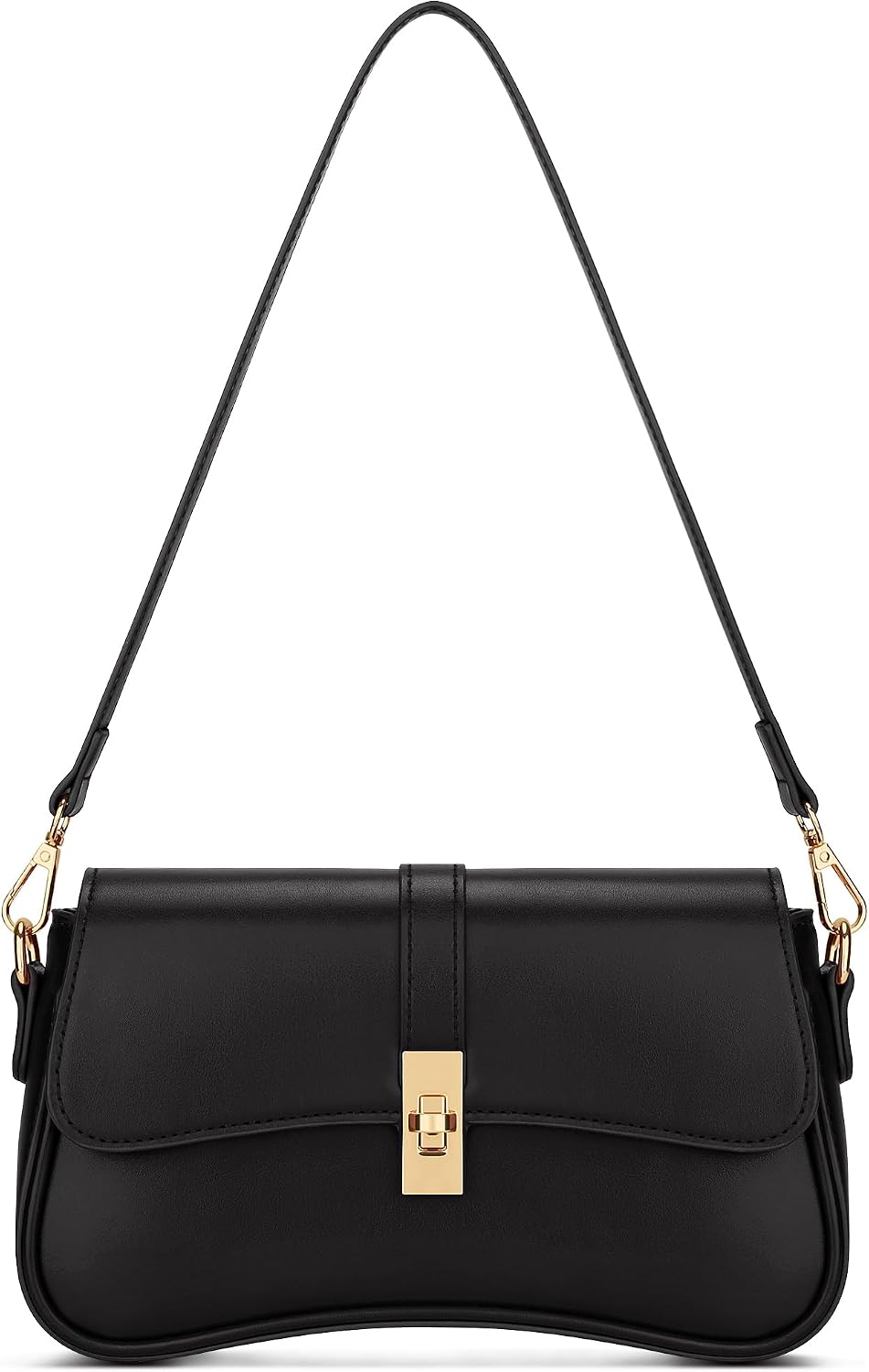 Small Hobo Shoulder Bag with Detachable Straps and Zip Closure