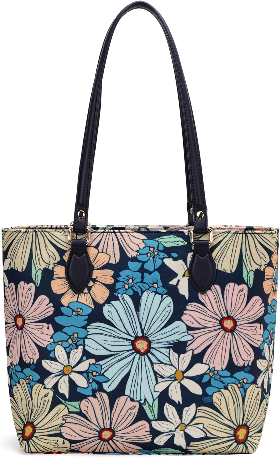 Waterproof Nylon Tote with Zip and Inner Pockets