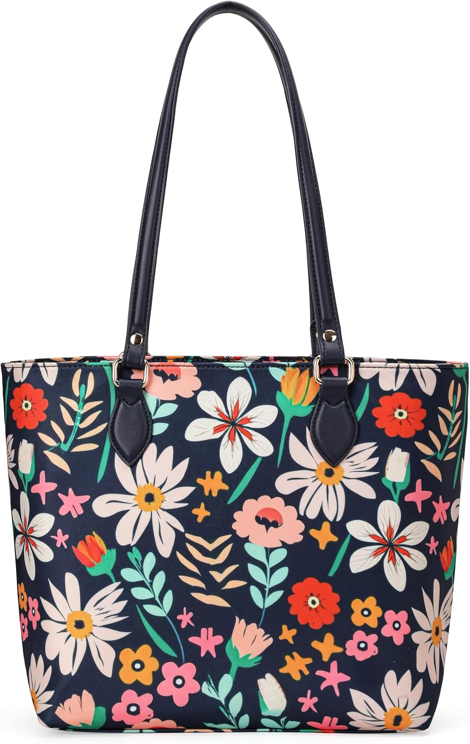 Waterproof Nylon Tote with Zip and Inner Pockets