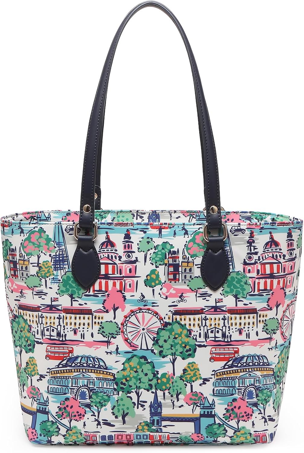 Waterproof Nylon Tote with Zip and Inner Pockets